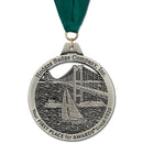 3" HH Custom Award Medal With Grosgrain Neck Ribbon
