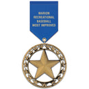 2-3/4" Stock RS Award Medal With Custom Satin Drape
