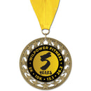 2-3/4" Custom RS14 Award Medal With Grosgrain Neck Ribbon