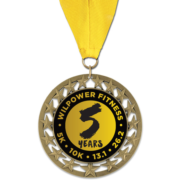 2-3/4" Custom RS14 Award Medal With Grosgrain Neck Ribbon