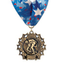 2-1/4" Stock TS Award Medal with Millennium Neck Ribbon
