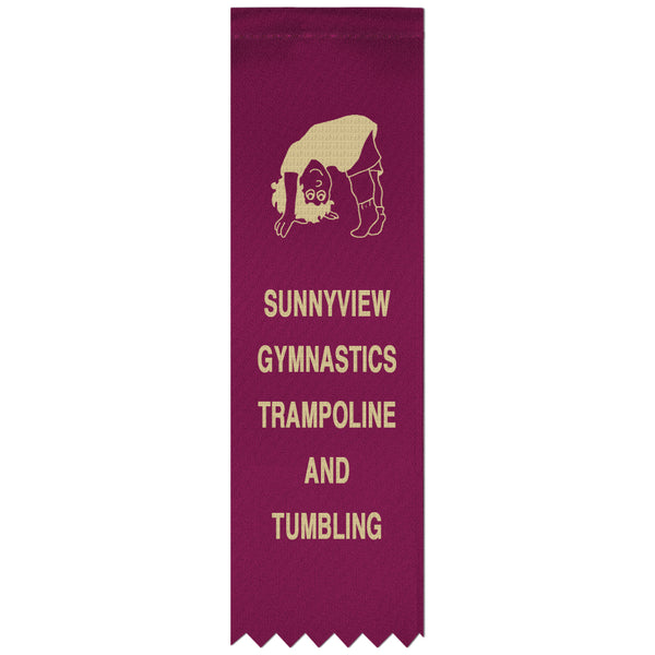 1-5/8" x 6" Custom Hemmed Top Award Ribbon