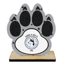 5" Paw Print Shape Birchwood Award Trophy With Birchwood Base
