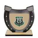 5" Horseshoe Shape Birchwood Award Trophy With Birchwood Base