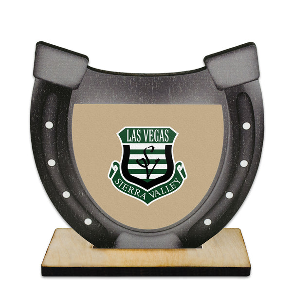 5" Horseshoe Shape Birchwood Award Trophy With Natural Birchwood Base