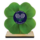 5" Clover Shape Birchwood Award Trophy With Birchwood Base