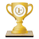 5" Loving Cup Shape Birchwood Award Trophy With Birchwood Base