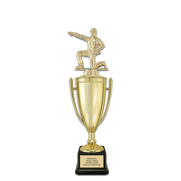 14" Custom Loving Cup Award Trophy With Square Base