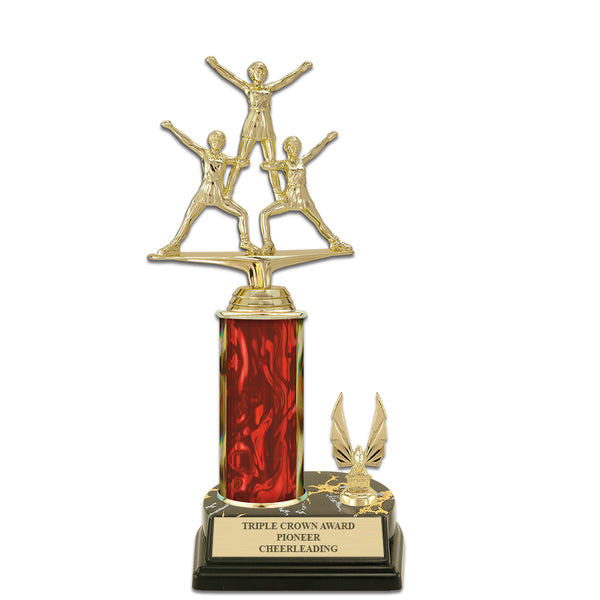 10" Black Base Award Trophy With Trim