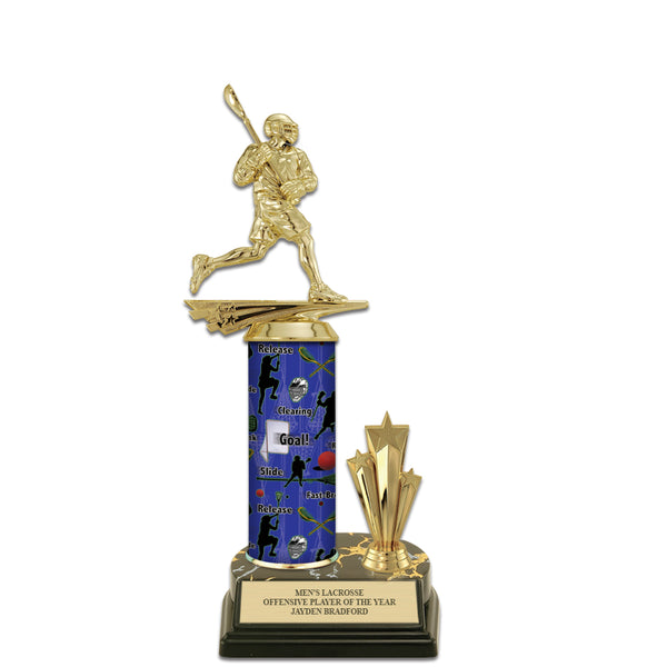 11" Black Base Award Trophy With Trim
