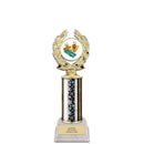10" Custom White Base Award Trophy With Insert Top