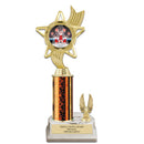 10" Custom White Base Award Trophy With Insert Top & Trim
