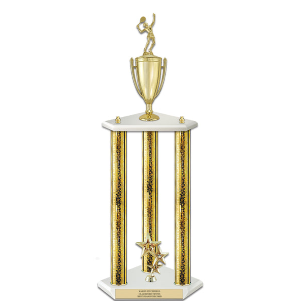 26" White Finished Award Trophy