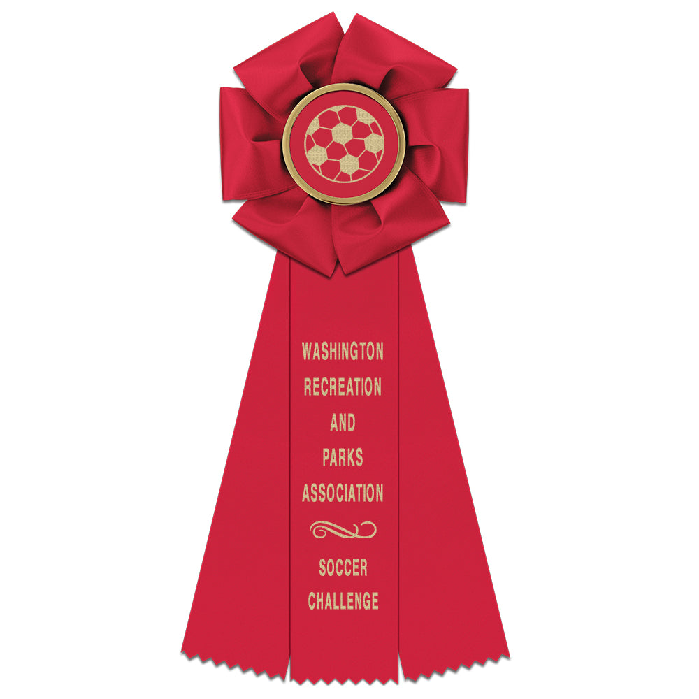 Beauty 3 Rosette Award Ribbon 4-1/2
