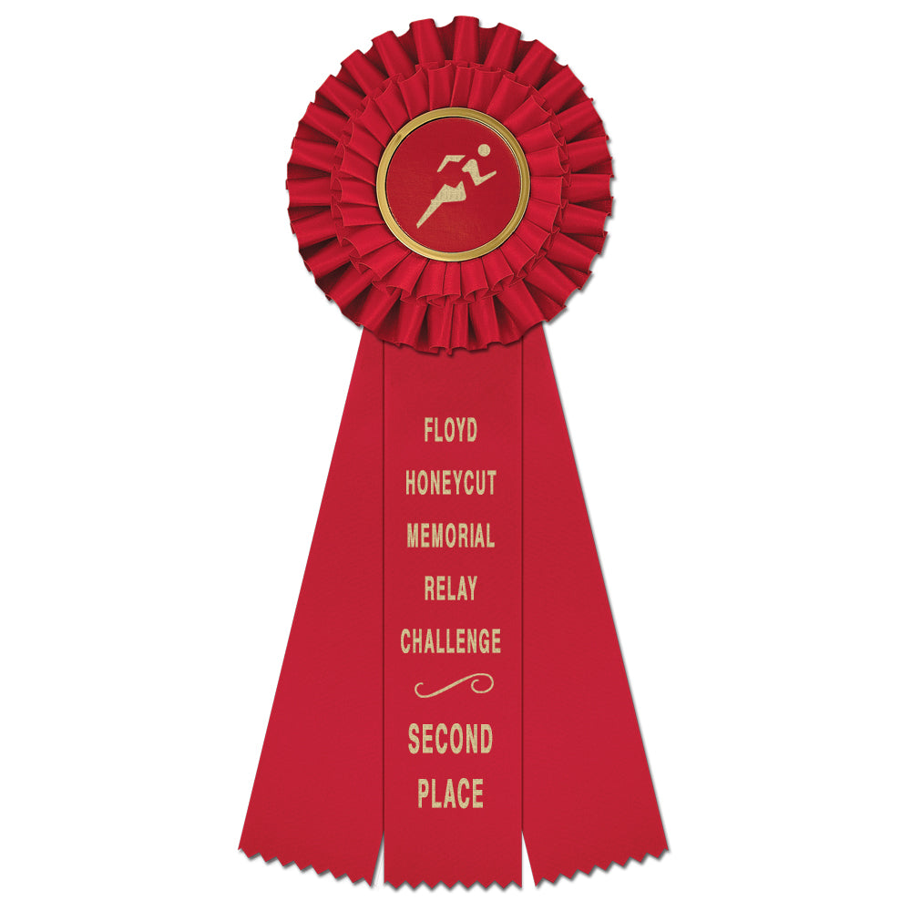 Luxury 3 Rosette Award Ribbon 4-1/2