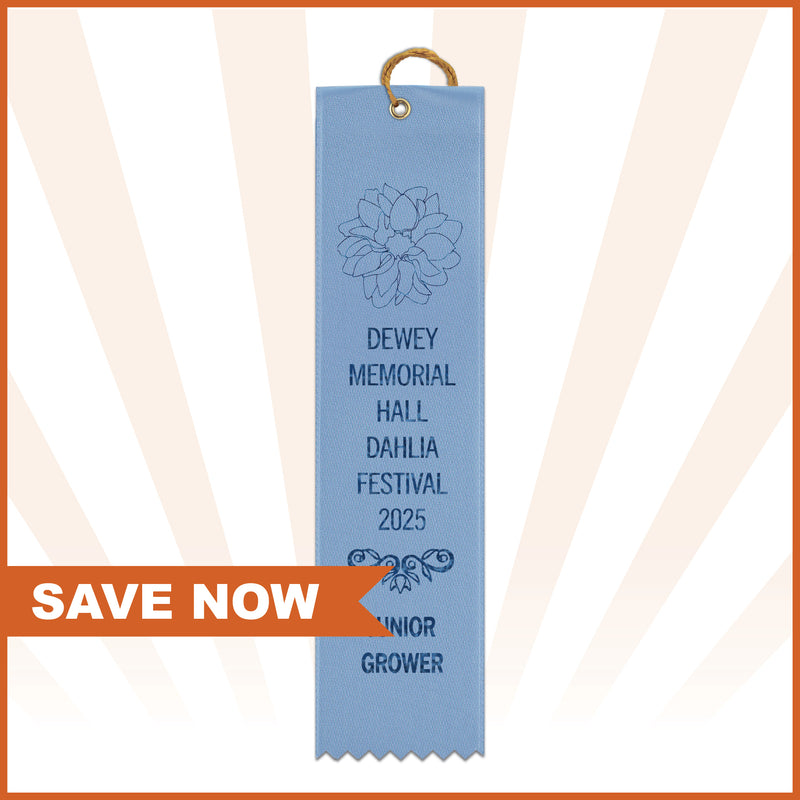 2" x 8" Custom Square Top Award Ribbon  - 15% OFF + FREE NEW CUSTOM LOGO/DESIGN - SALE