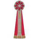 Stafford 3 Rosette Award Ribbon, 8" Top