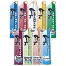 2" x 8" Stock Multicolor Point Top Swim Splash Award Ribbon
