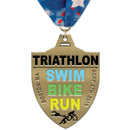 3-1/2" HE Custom Award Medal With Millennium Neck Ribbon