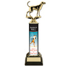 12" Custom Column Trophy with Black Base