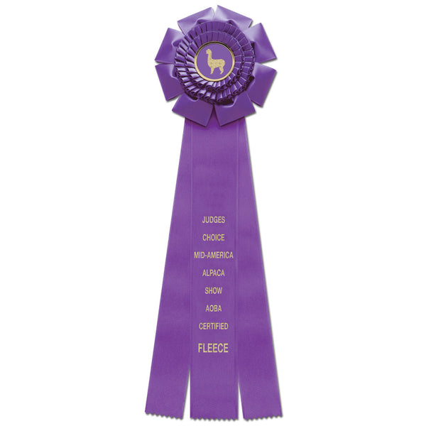 Wellfleet 3 Rosette Award Ribbon, 6-1/2" Top