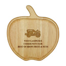 9" Wooden Apple Award Dish